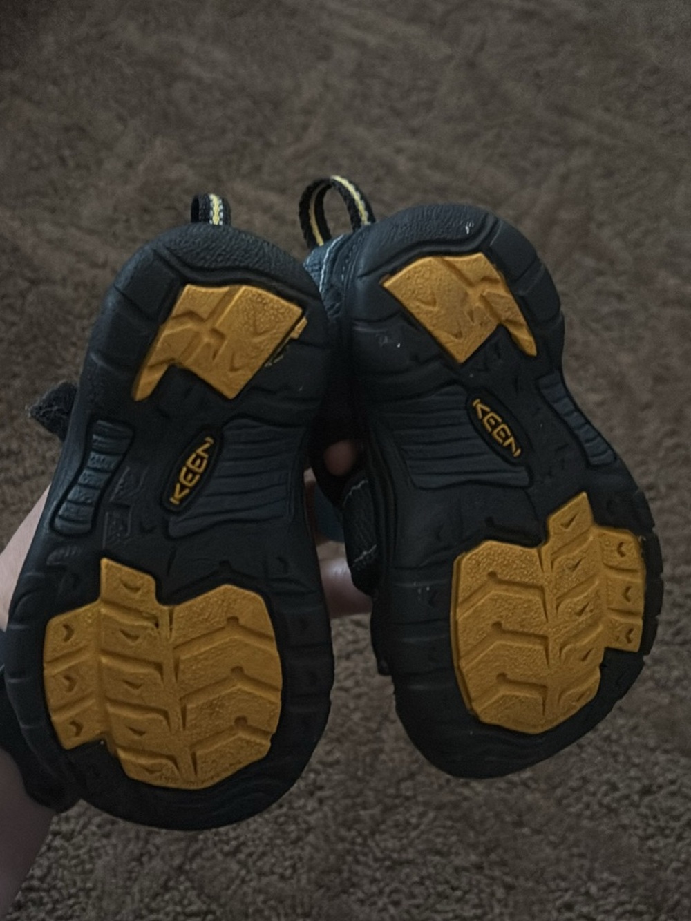 Keen Kids Black and Yellow Trail Sandals